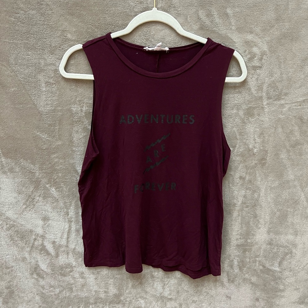 BCBGeneration Sleeveless Burgundy Top
